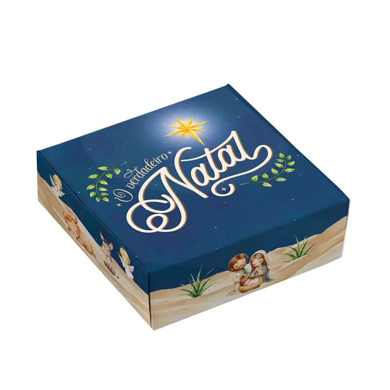 Caixa para 9 Doces - O Verdadeiro Natal c/ 10 Un