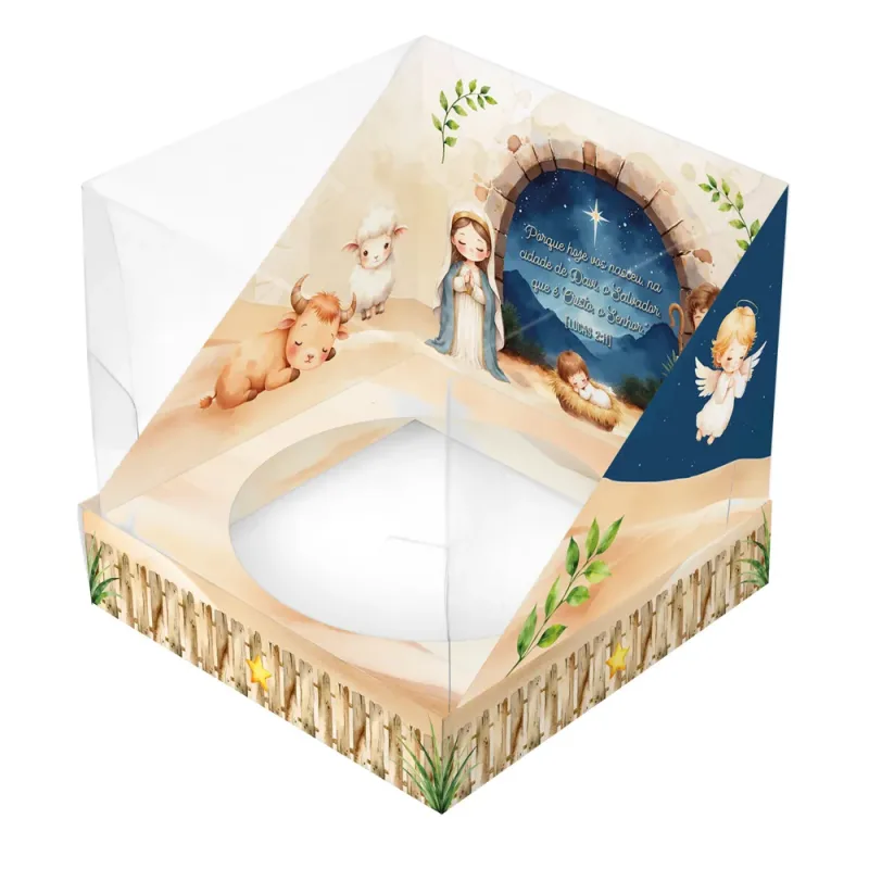Caixa Display Panetone 500g - O Verdadeiro Natal c/ 10 Un