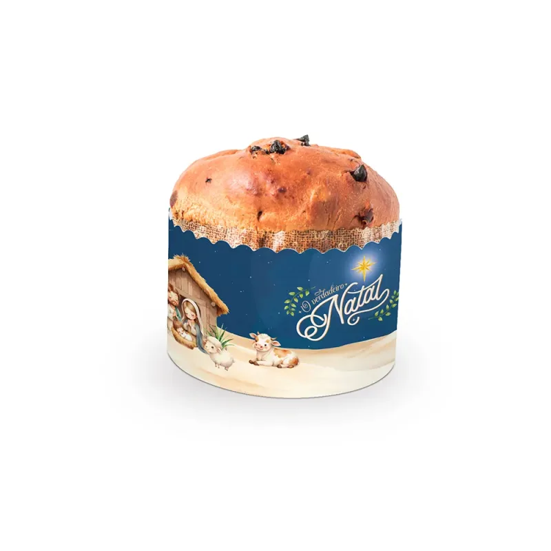 Cinta Para Panetone de 100g - O Verdadeiro Natal c / 20 Un