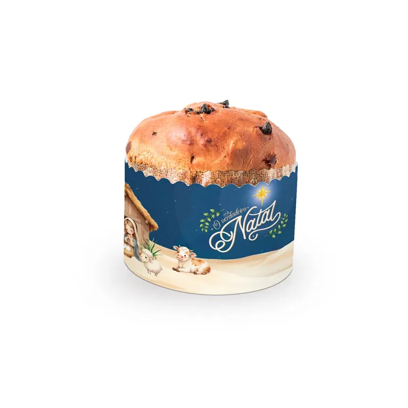 Cinta Para Panetone de 500g - O Verdadeiro Natal c/ 20 Un