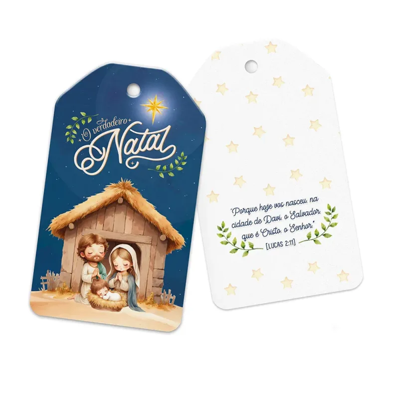Tag Padrão - O Verdadeiro Natal c/ 20 Un