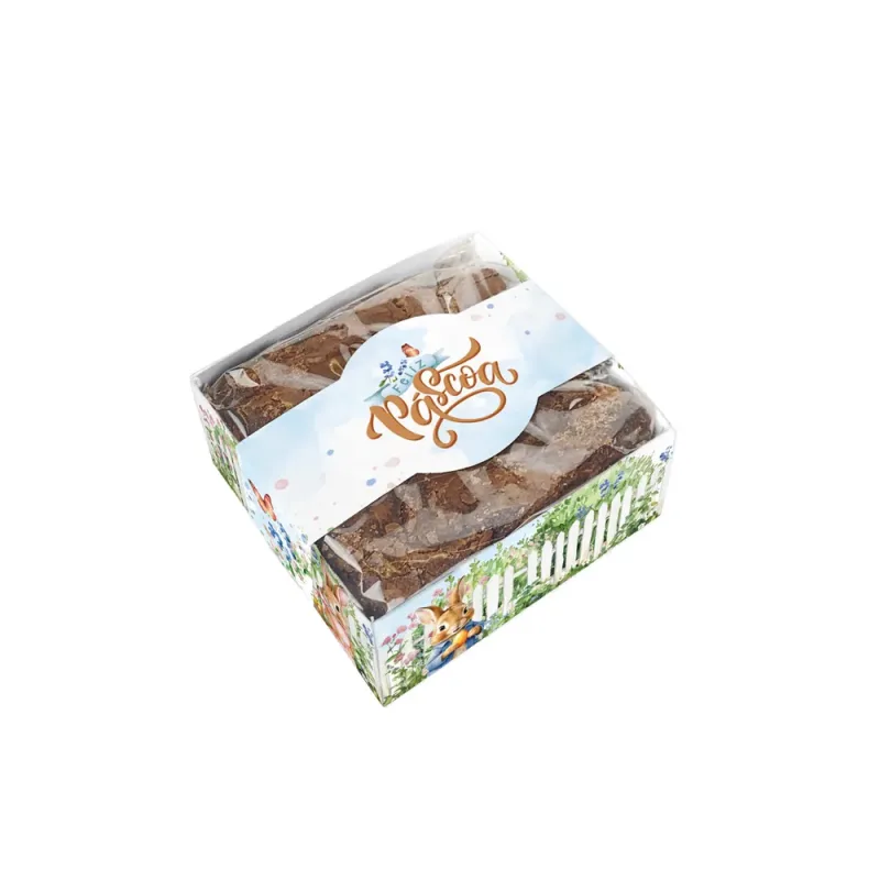 Caixa Brownie c/ Cinta - Alegria de Páscoa c/ 25 Un