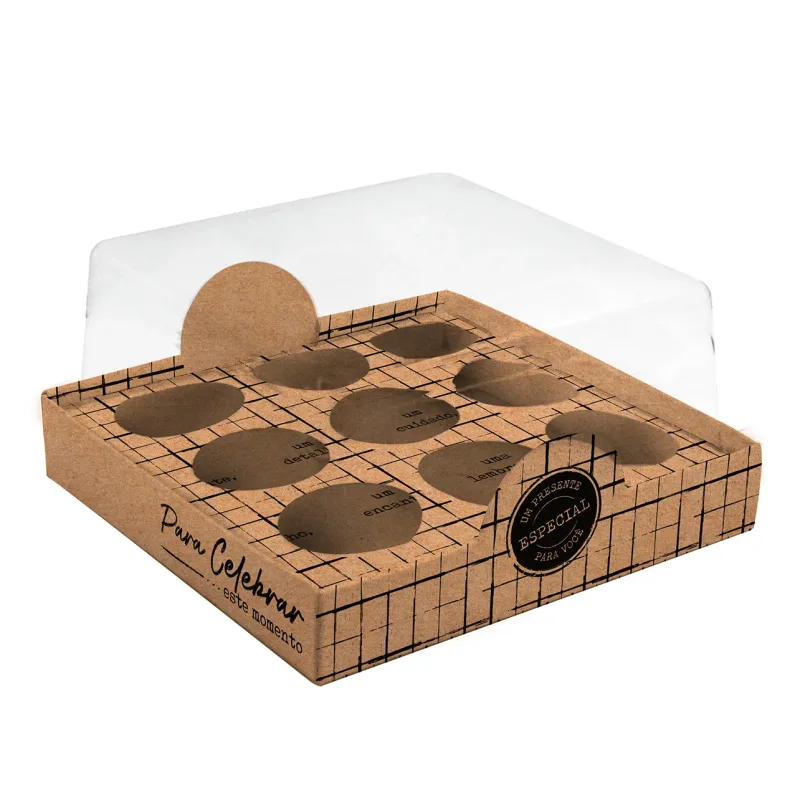 Caixa Premium (P) para 9 Doces - Para Celebrar c/ 10 Un
