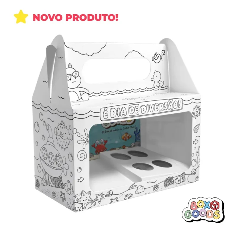 Caixa Maleta Mini Confeiteiro - BOX GOODS FÉRIAS DIVERTIDAS c/ 5 Un