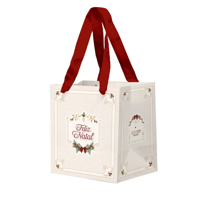 Sacola de Papel P - Natal Classic c/ 10 Un