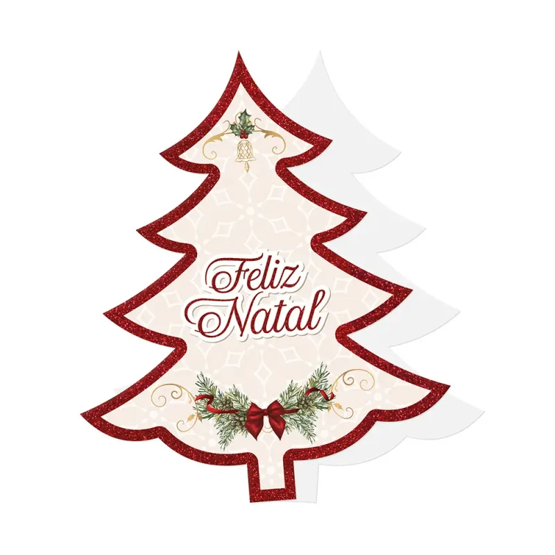Cartão Árvore - Natal Classic c/ 20 Un