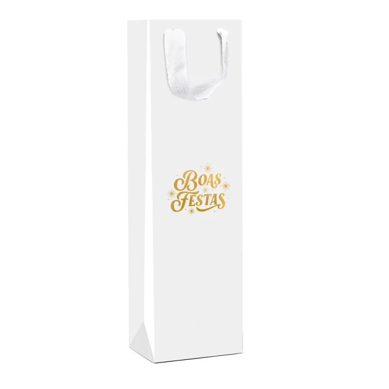 Sacola para Vinho - Boas Festas c/ 10 Un