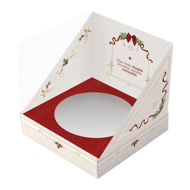 Caixa Display Mini Panetone - Natal Classic c/ 10 Un