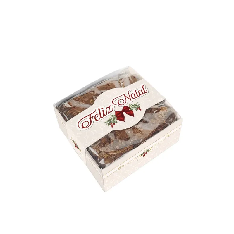 Caixa Brownie c/ Cinta - Natal Classic c/ 25 Un