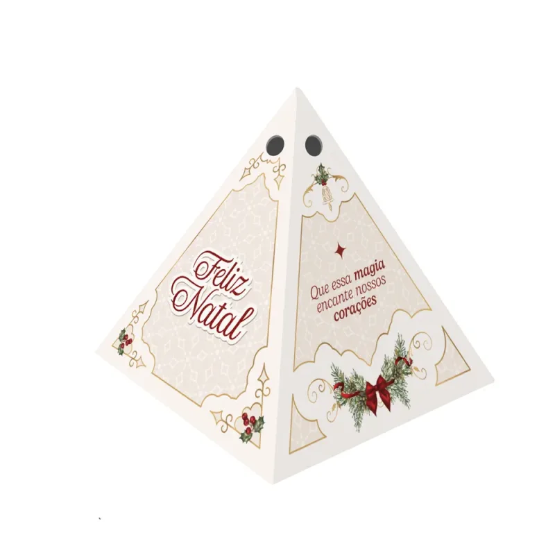 Caixa Pirâmide - Natal Classic c/ 10 Un