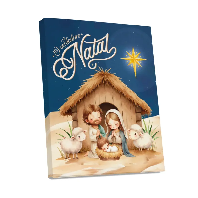 Cartão para Biscoito - O Verdadeiro Natal c/ 10 Un