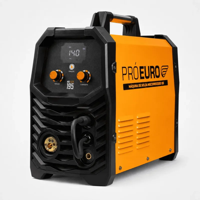 Máquina de Solda MIG 195 Bivolt Com e Sem Gás Para Bobina 1kg e 5kg