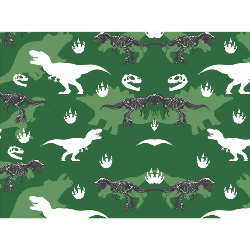 Papel Presente Bobina Couche Dino Bo-100mts