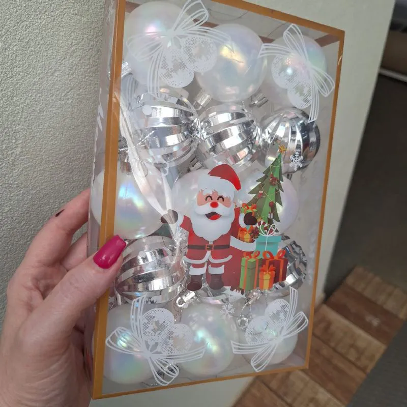 BOLA DE NATAL RF185 PRATA 5CM C/15 UNIDADES VMP
