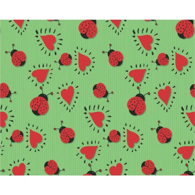 Papel Presente Bobina Couche 60CM.MOD.251 Joaninha BO-100MTS