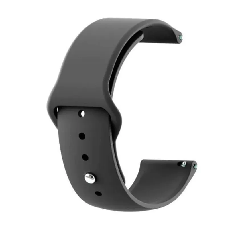Pulseira Silicone Sport Relógio 18mm 20mm 22mm Com Pinos