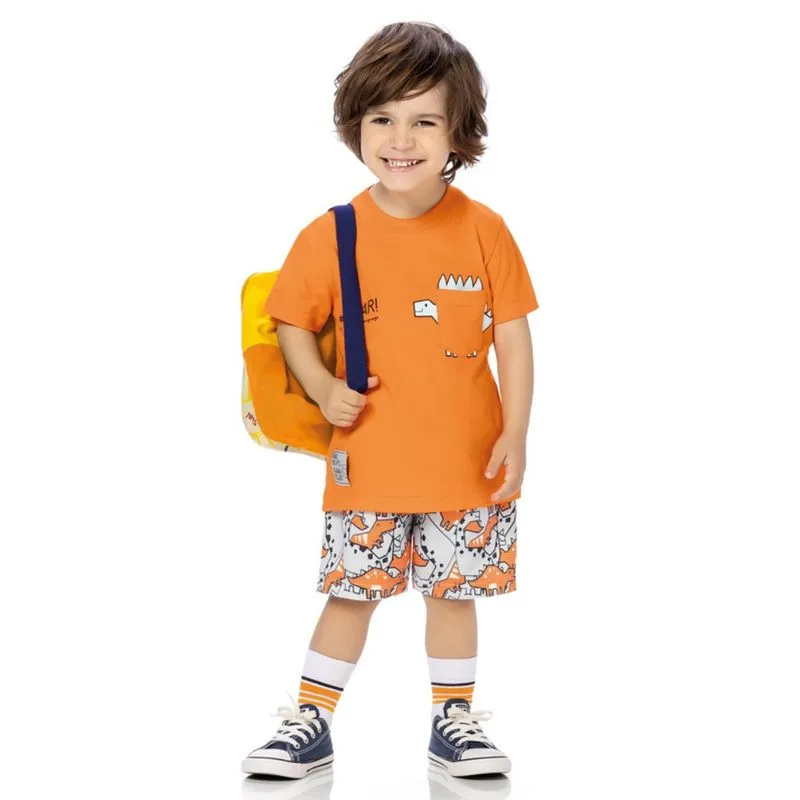 Conjunto Dino Com Bolso