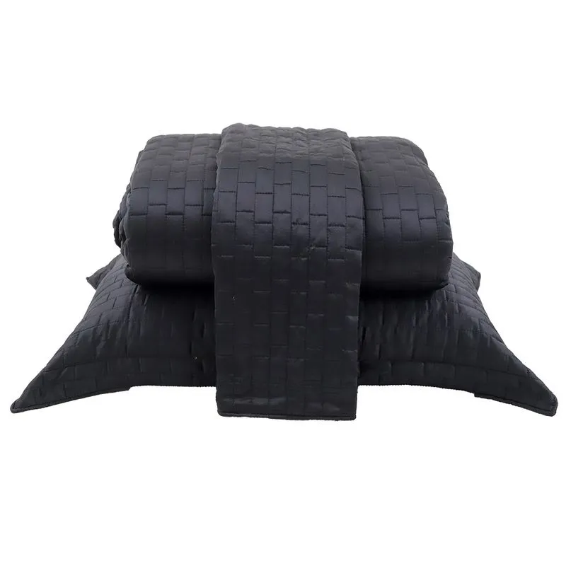 Colcha Paris Acetinada 2,20 X 2,40 Casal Preto