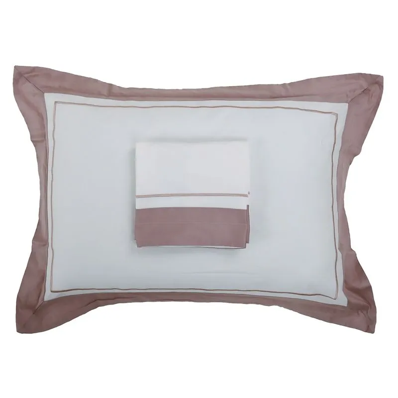 Par Fronha 300 Fios Firenze Rose/unico