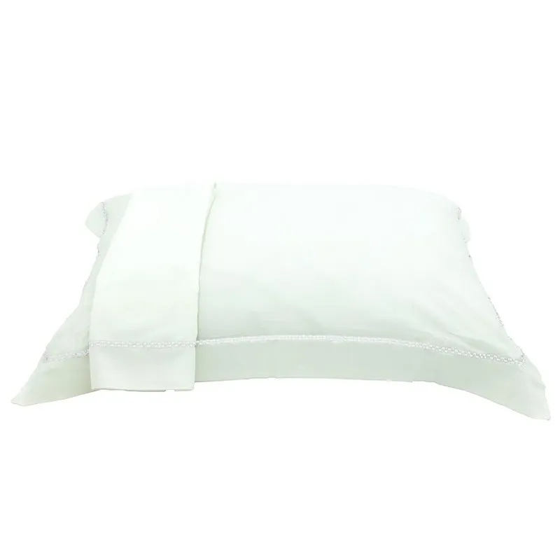 Par Fronha 230 Fios Bamboo Bordado Mix Branco/unico