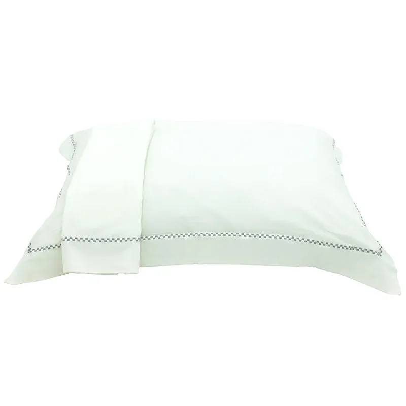 Par Fronha 230 Fios Bamboo Bordado Mix Fendi/unico