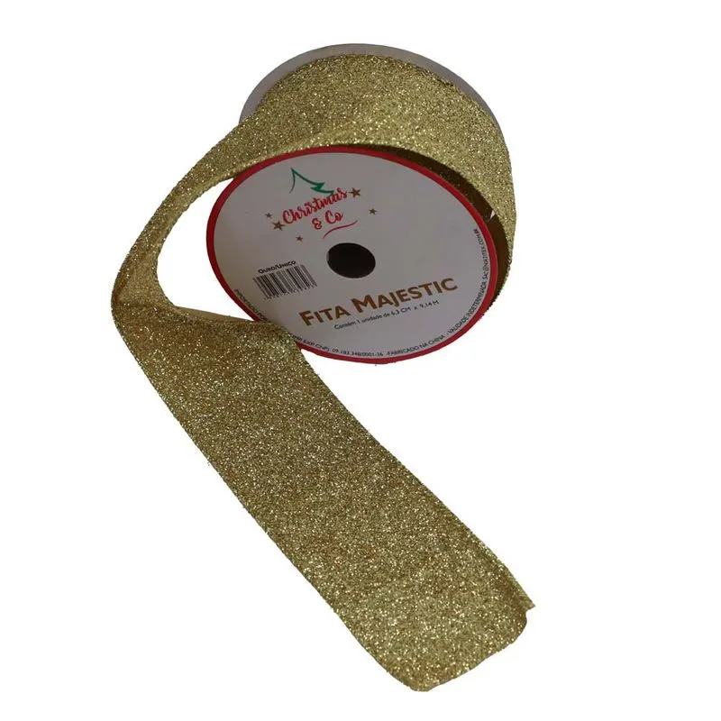 Fita Majestic 6,3cm X 9,14m Ouro/unico