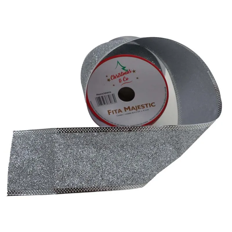 Fita Majestic 6,3cm X 9,14m Prata/unico