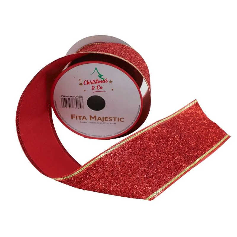 Fita Majestic 6,3cm X 9,14m Vermelho/unico