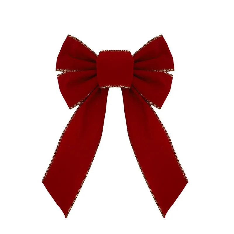 Laco Natalino Pronto Veludo Duplo Vermelho/unico