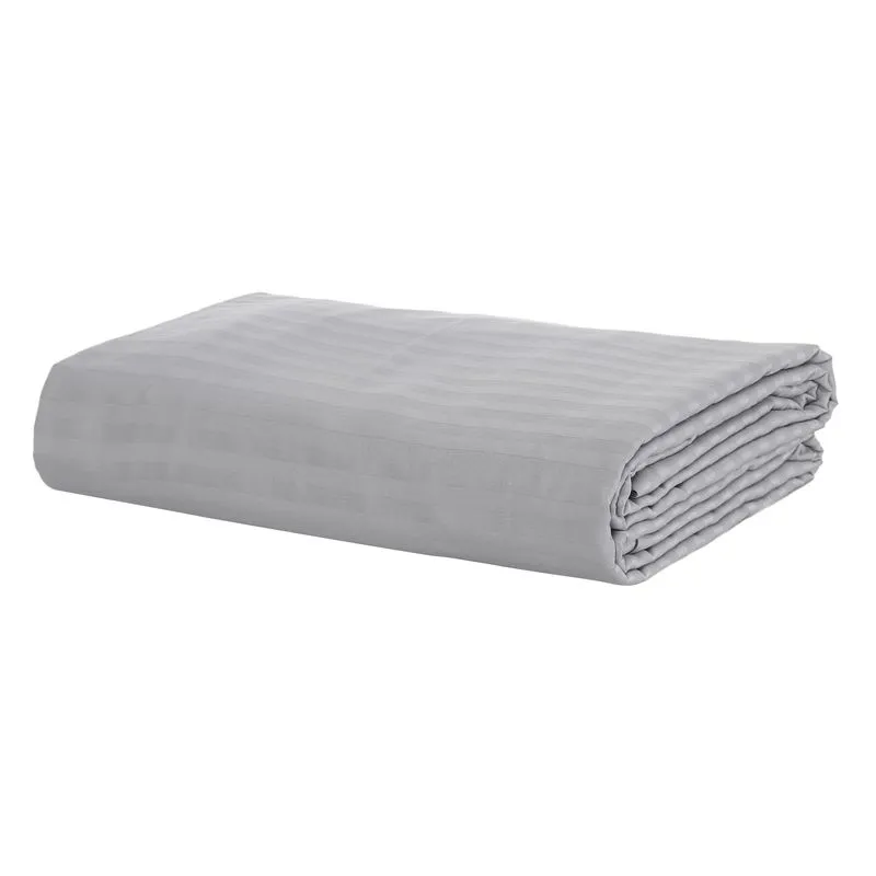 Capa P/ Duvet Stripe 300 Fios 100% Alg 2,80 X 2,60 Prateado/unico