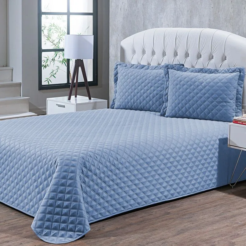 Colcha Sicilia 2,40 X 2,60 Queen Azul Jeans/unico