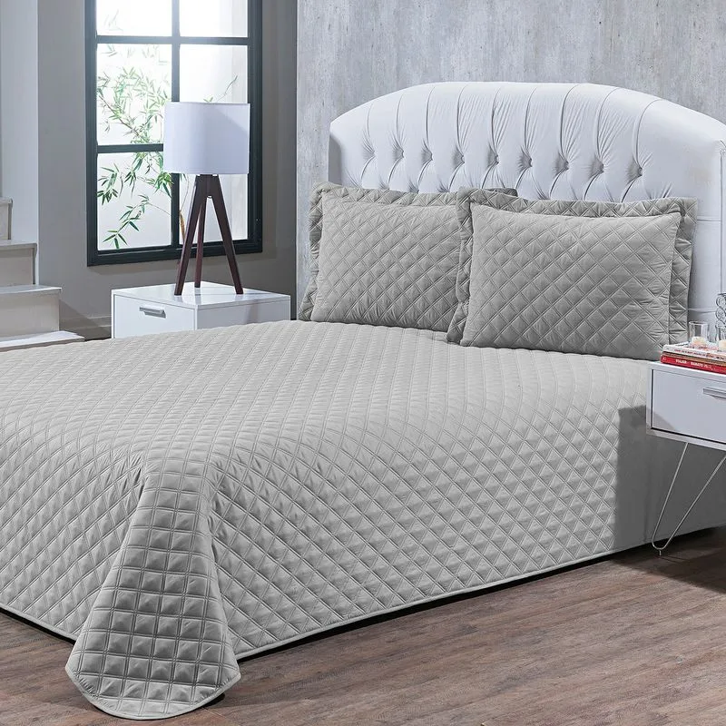 Colcha Sicilia 2,40 X 2,60 Queen Prata/unico