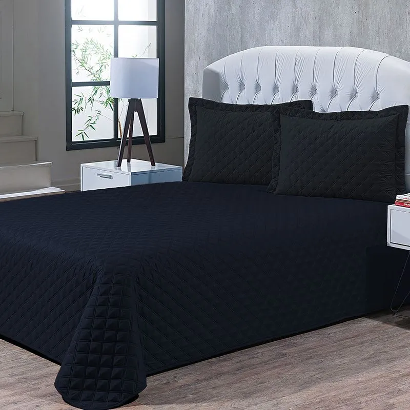 Colcha Sicilia 2,40 X 2,60 Queen Preto/unico