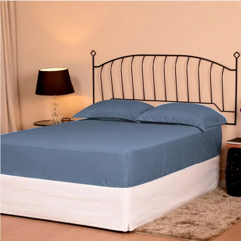 Jogo de Cama Essence Simples Casal Azul Jeans/unico
