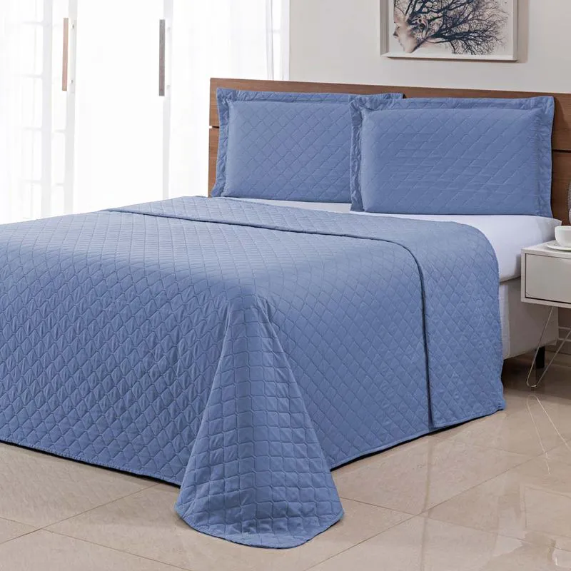 Colcha Ultrassônica Basics Queen 240x260 Azul Denim Único - Niazitex