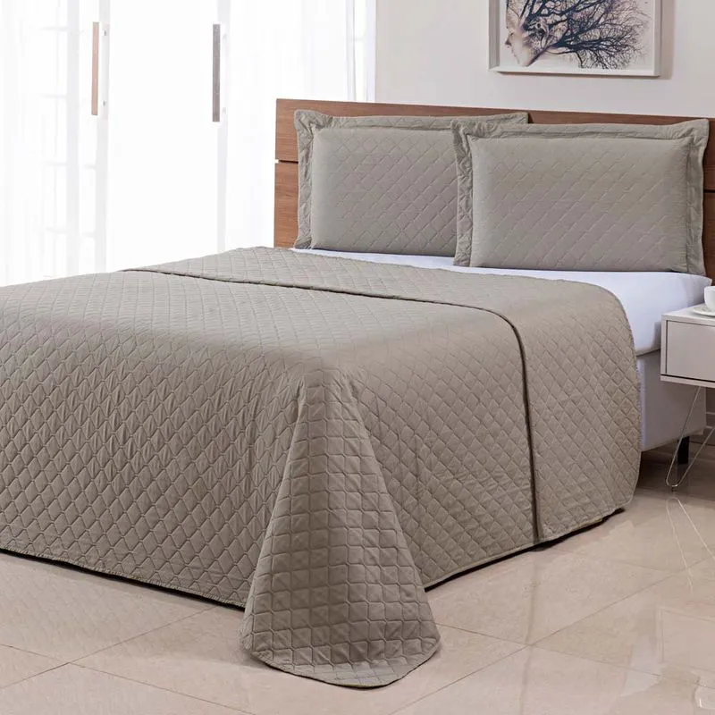 Colcha Ultrassônica Basics Queen 240x260 Kaki Único - Niazitex