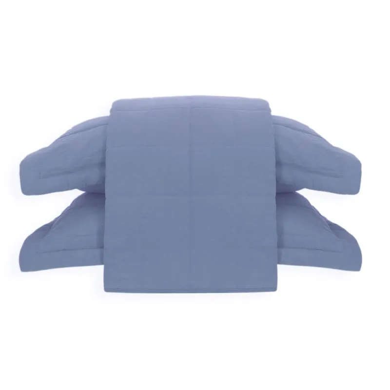 Colcha Barcelona 1,60 X 2,40 Solteiro Azul Jeans