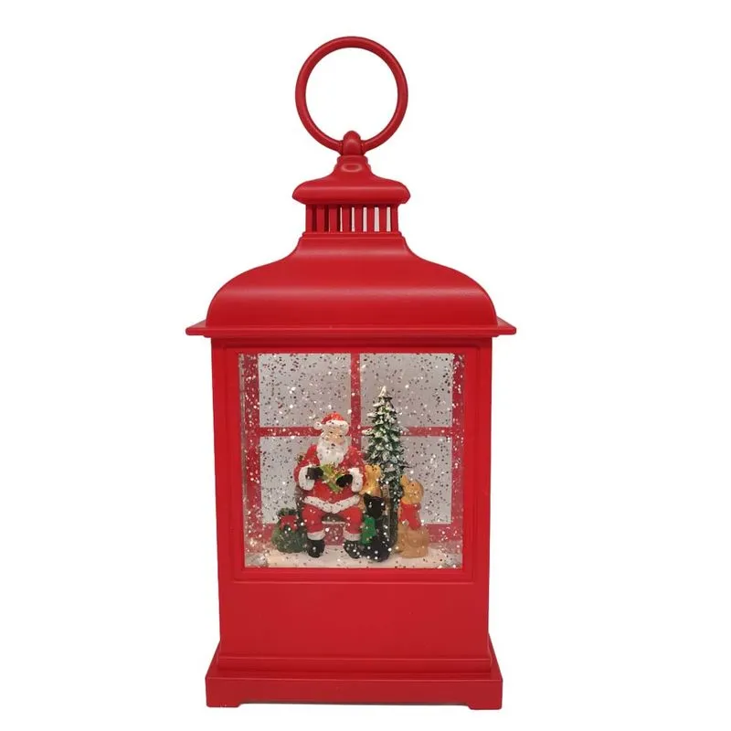Luminaria Papai Noel Neve 12,5 X 7,8 X 27 Vermelho