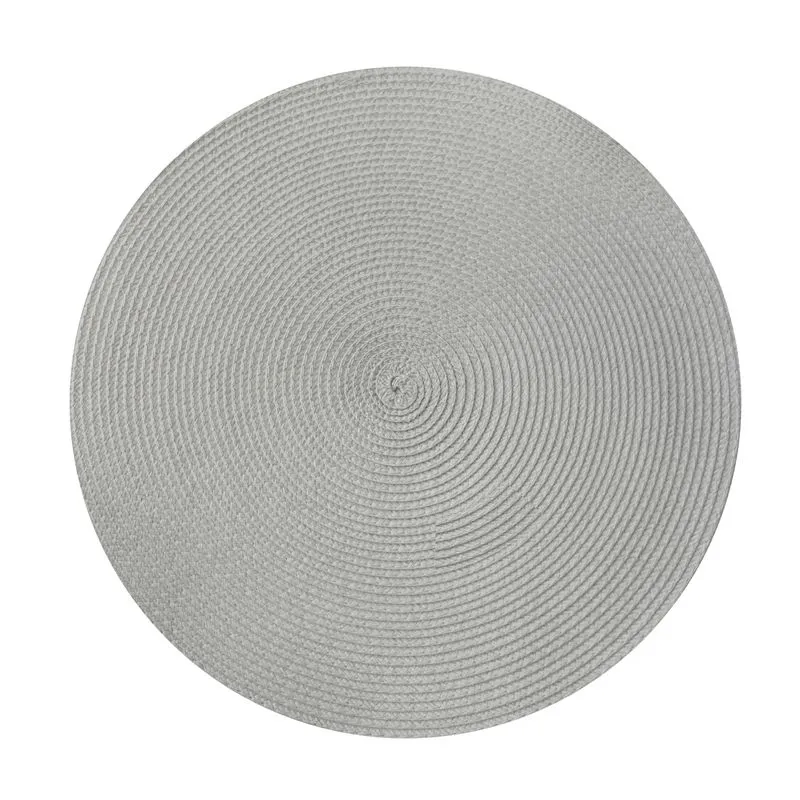 Lugar Americano Pvc Manaus 38 Cm Redondo Prata