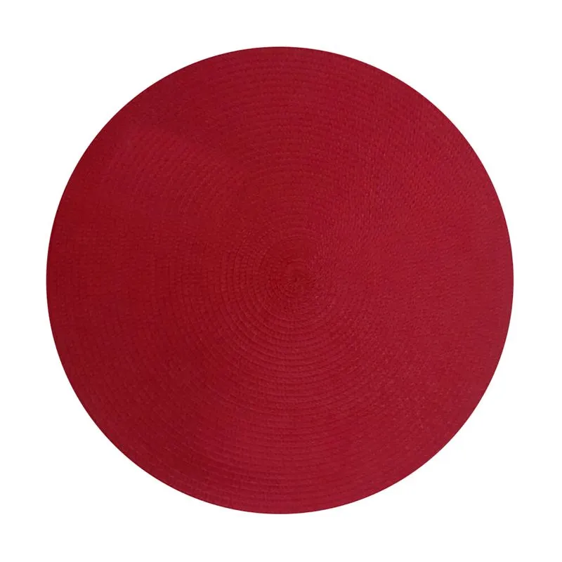 Lugar Americano Pvc Manaus 38 Cm Redondo Vermelho