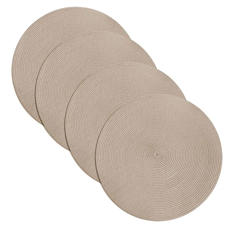 Jogo Americano Pvc Manaus 38cm Redondo 4pcs Nude