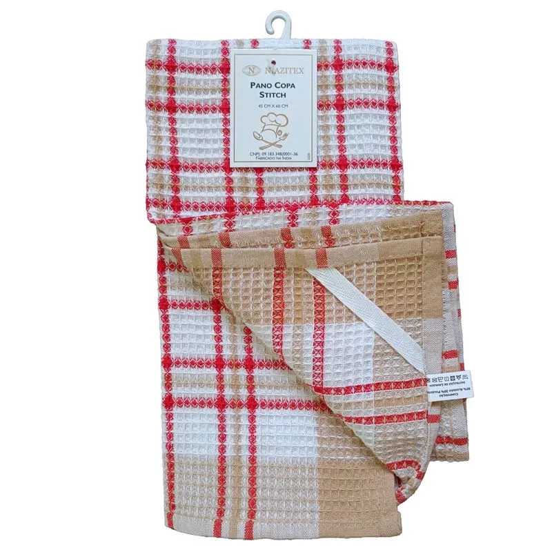 Pano Copa Stitch 0,45 X 0,60 Vermelho