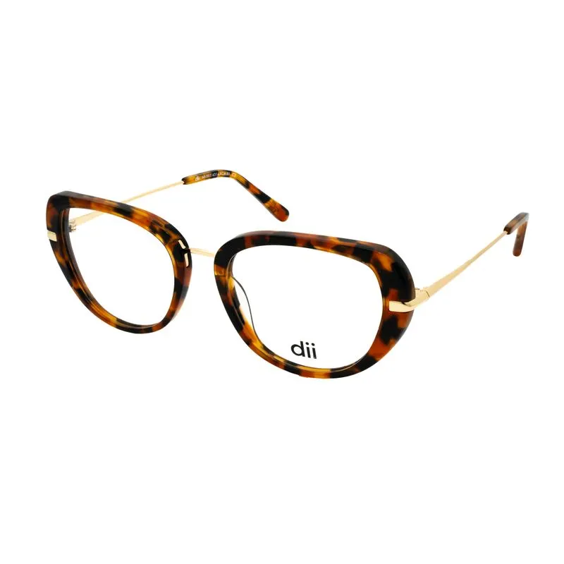 Armação para Óculos de Grau Feminino Dii Collection 1 4314 Demi Laranja com Dourado
