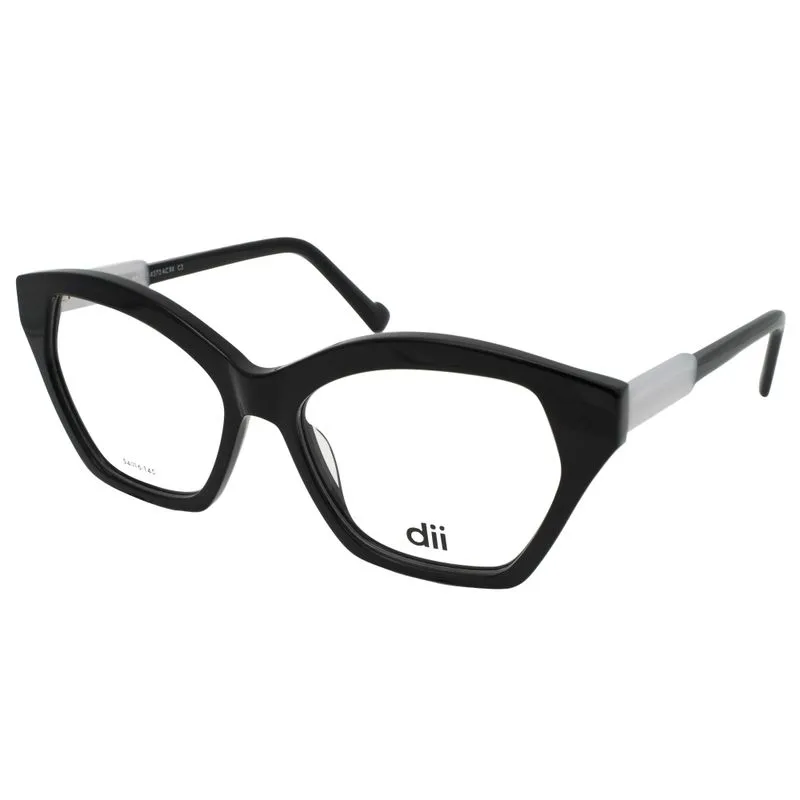 Armação para Óculos de Grau Feminino Dii Collection 1 4373 Preto e Branco