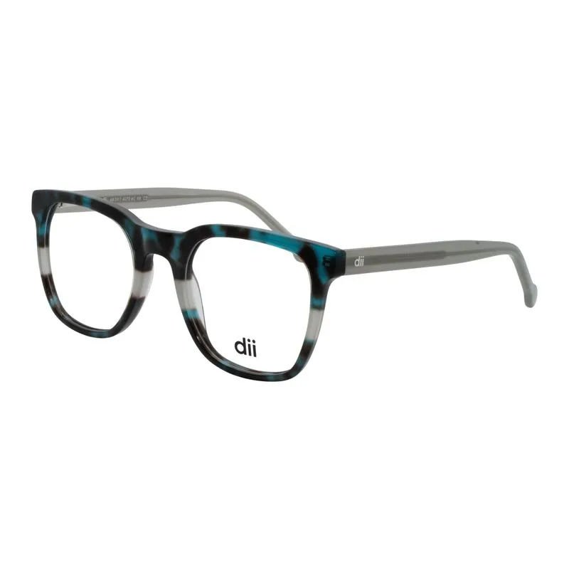 Armação para Óculos de Grau Feminino Dii Collection 4072 Cinza Cristal com Demi Azul Armação para Óculos de Grau Feminino Dii Collection 4072 Cin