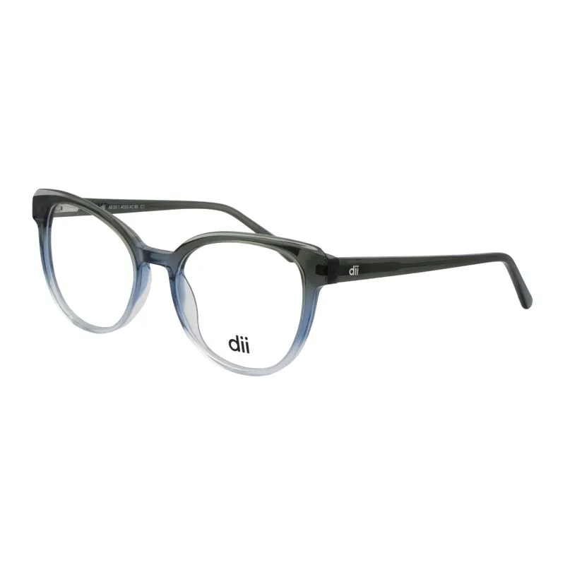 Armação para Óculos de Grau Feminino Dii Collection 4055 Degradê Cinza com Azul Armação para Óculos de Grau Feminino Dii Collection 4055 Degradê Cin