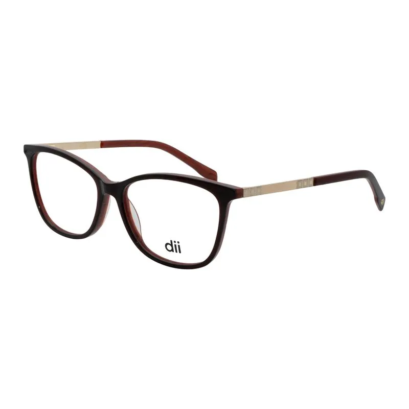 Armação para Óculos de Grau Feminino Dii Collection 4068 Marrom com Dourado