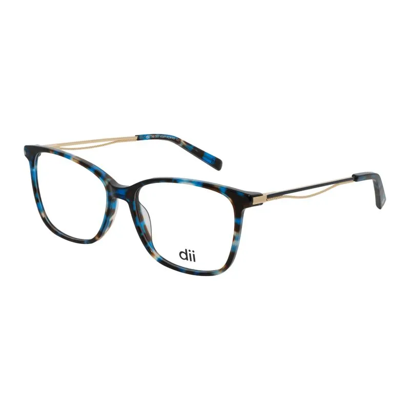 Armação para Óculos de Grau Feminino Dii Collection 4069 Demi Azul com Dourado Armação para Óculos de Grau Feminino Dii Collection 4069 Demi A