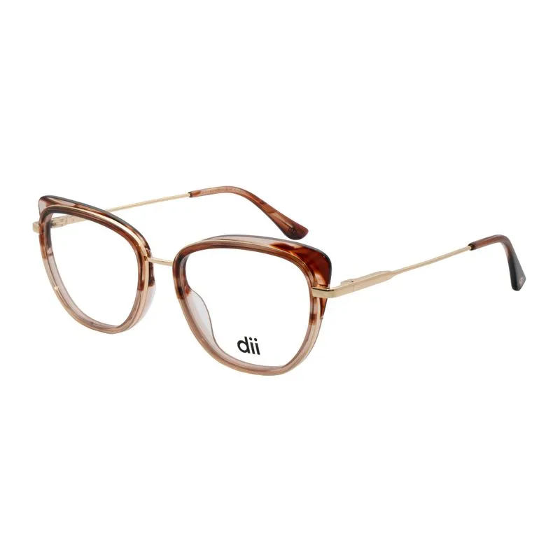 Armação para Óculos de Grau Feminino Dii Collection 4059 Degradê Cereja com Dourado