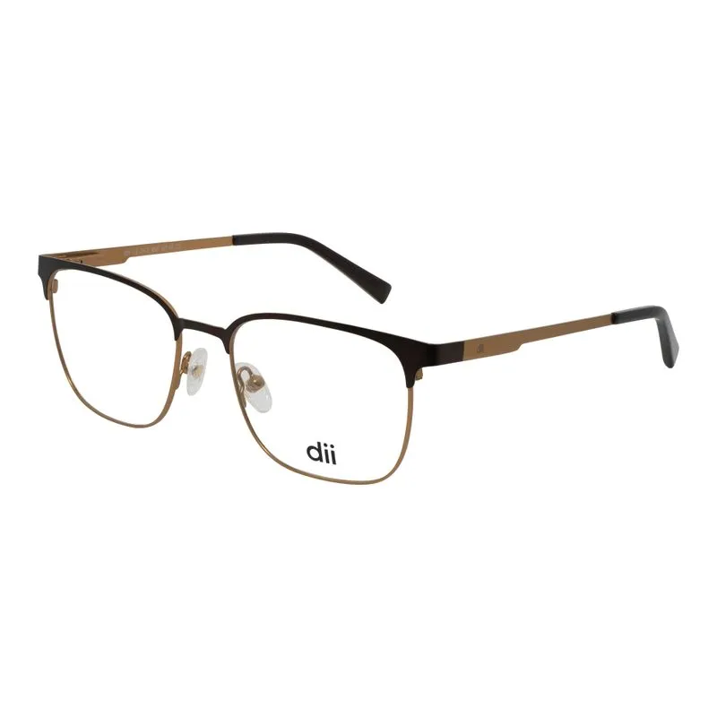 Armação para Óculos de Grau Masculino Dii Collection 4067 Preto com Dark Gold